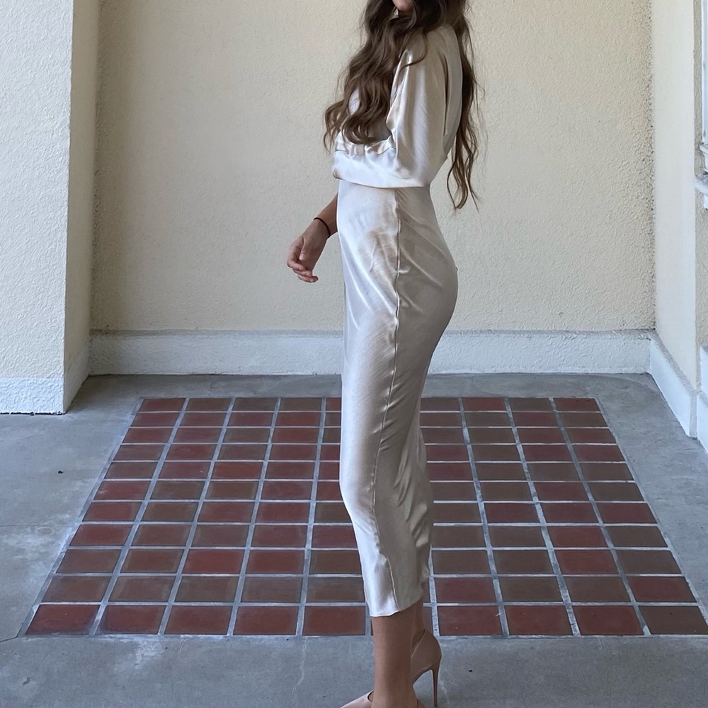 Gold long dress